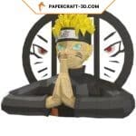 Papercraft of Naruto Uzumaki in origami 3D