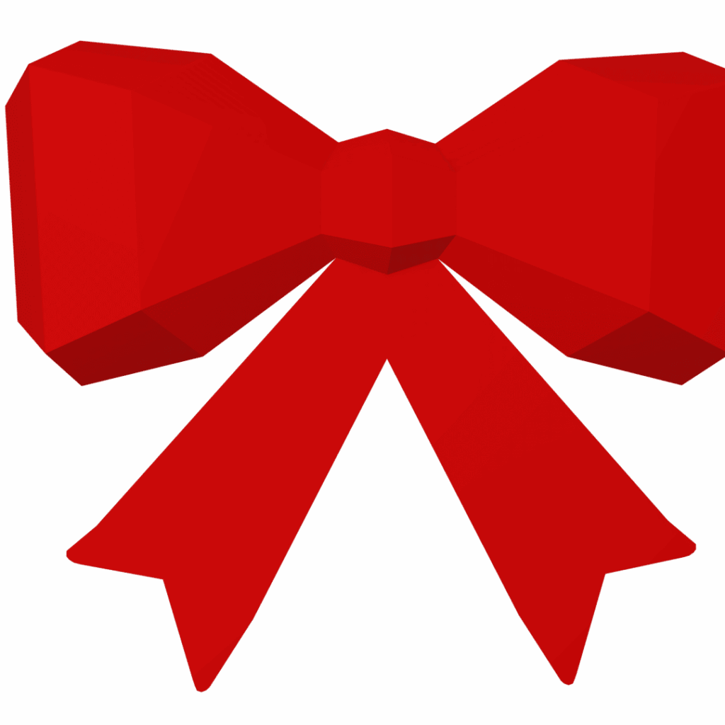 Noeud rouge mural en papercraft 3D