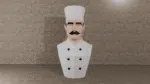 Porte-bouteille Chef - Buste de cuisinier en papercraft 3D