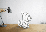 3D Papercraft Corgi Night Light