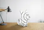 Nachtlampje Corgi in 3D-papercraft, weergave 4