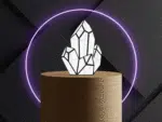 Luce notturna crystal in papercraft 3D