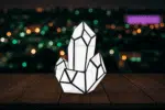 Luce notturna crystal in papercraft 3D