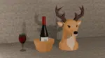 Fleshouder hert in papercraft 3D, weergave 5
