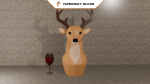 Porte-bouteille cerf en papercraft 3D