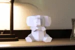 Herradura y trébol de la suerte en papercraft 3D, vista 9