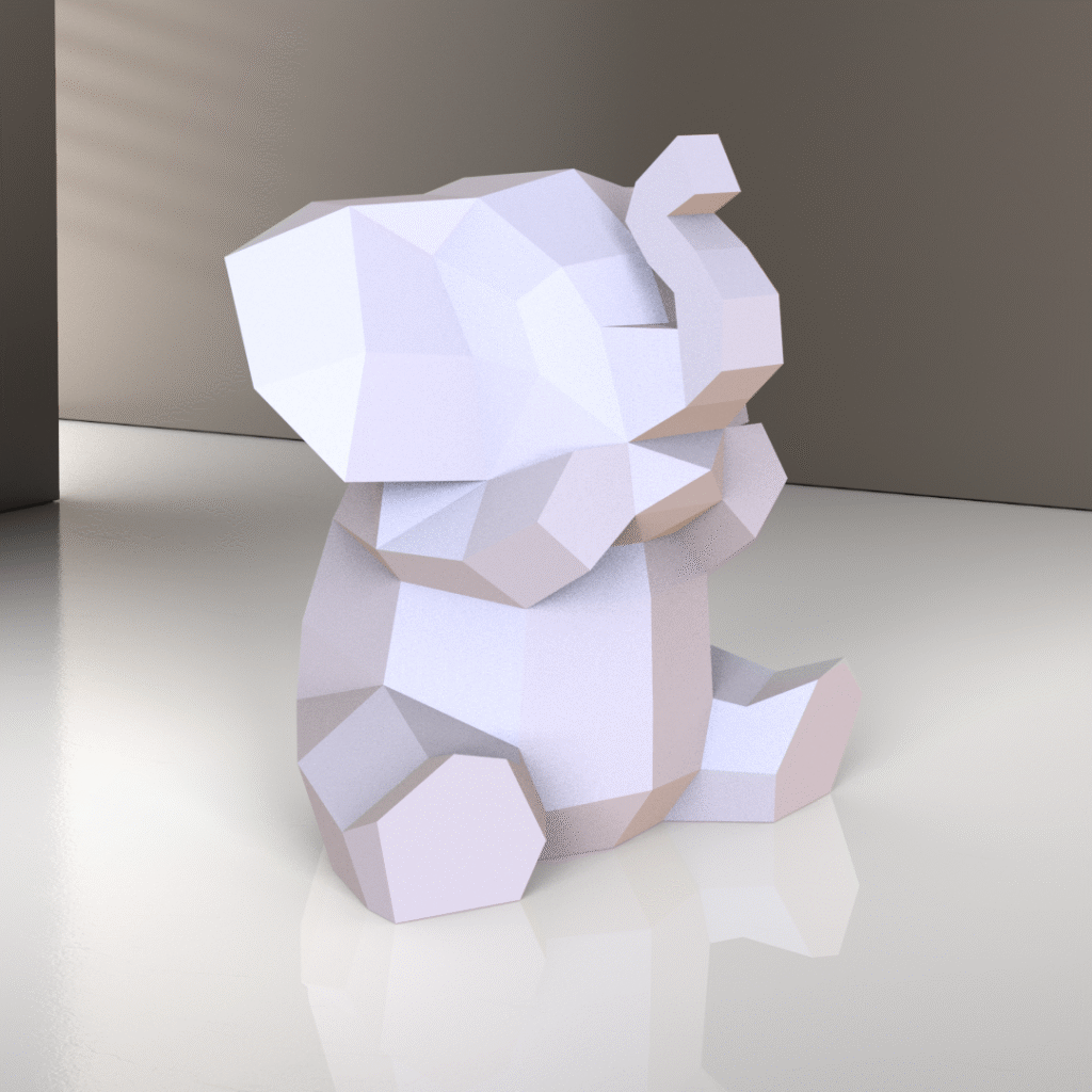 Veilleuse chat mignon en papercraft 3D