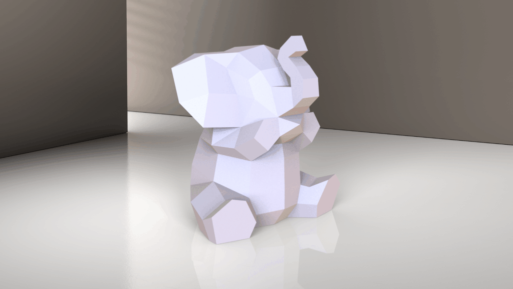 Cute Cat 3D Papercraft Night Light