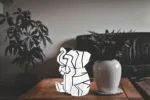Herradura y trébol de la suerte en papercraft 3D, vista 7