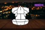 Herradura y trébol de la suerte en papercraft 3D, vista 6