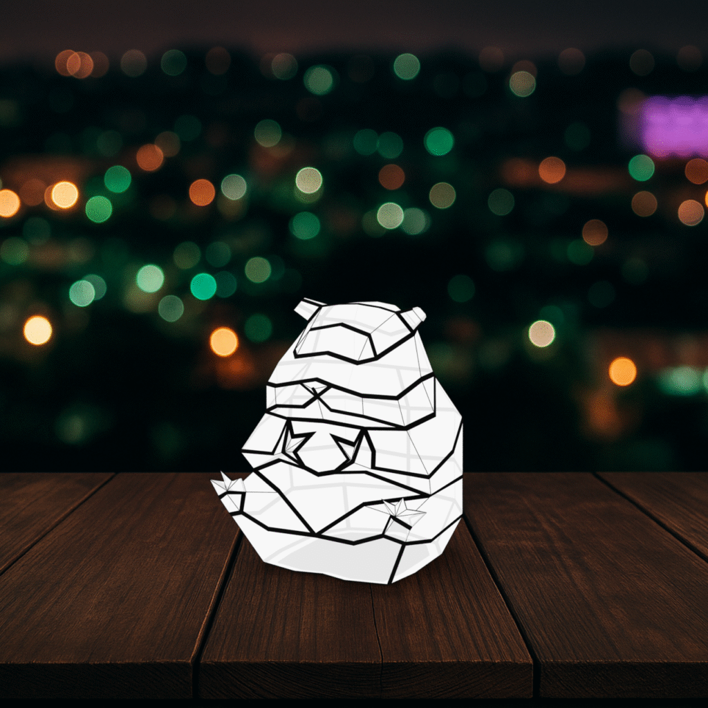 Veilleuse hamster en papercraft 3D Veilleuse hamster en papercraft 3D