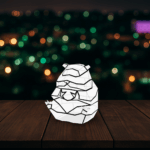 Veilleuse hamster en papercraft 3D