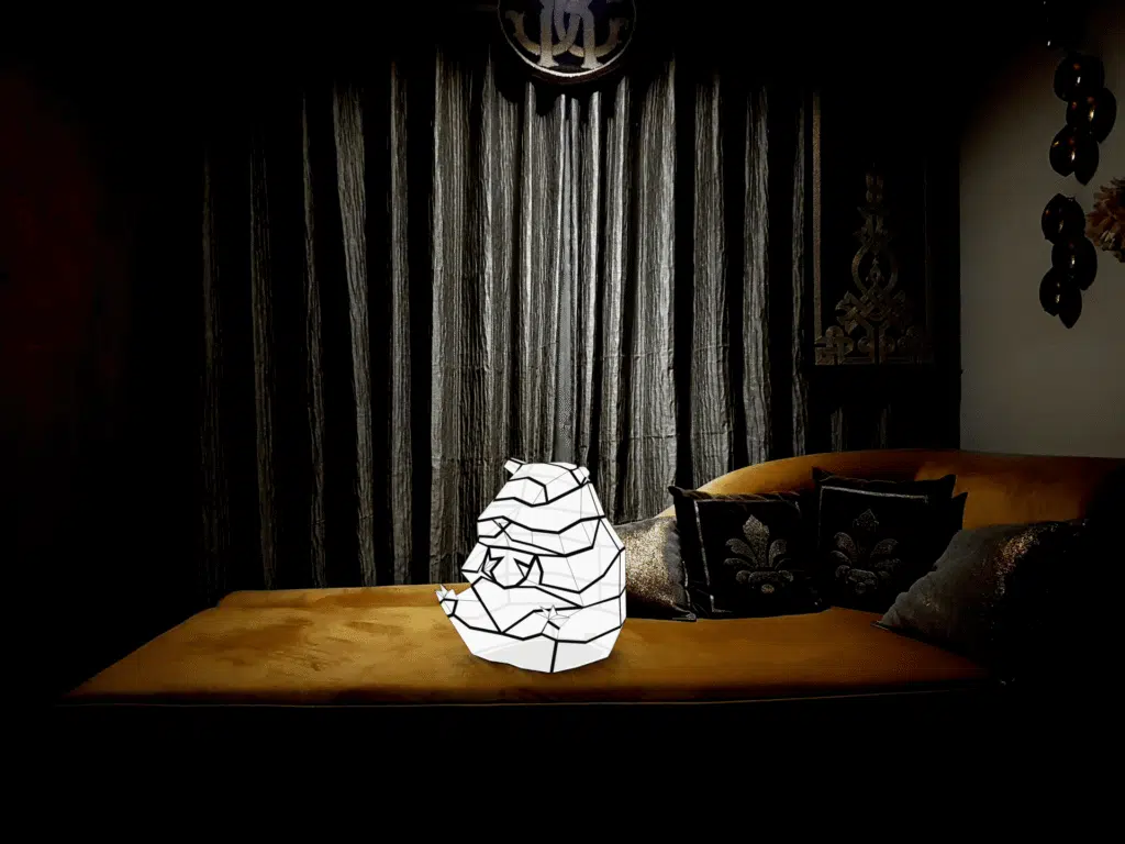 Hamsterlamp in 3D-papercraft, weergave 5