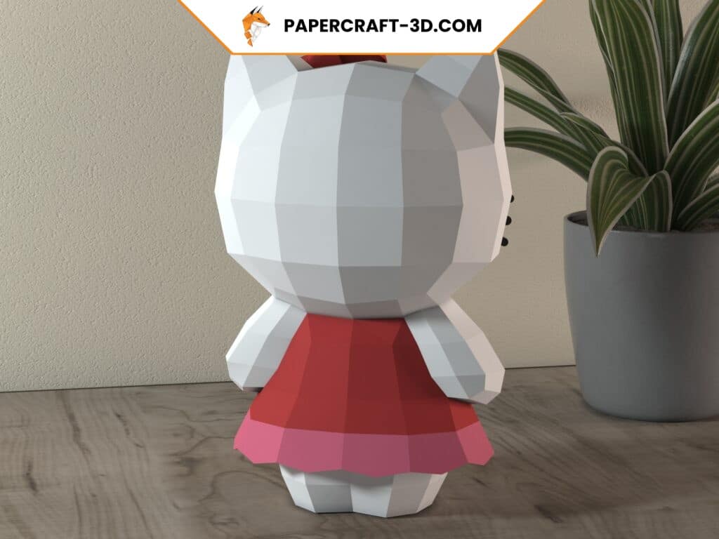 Hello Kitty en papercraft 3D
