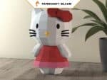 Hello Kitty en papercraft 3D