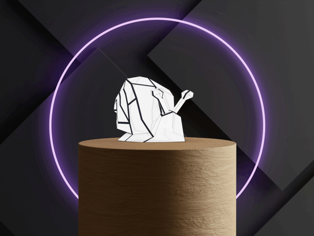 Veilleuse escargot en papercraft 3D