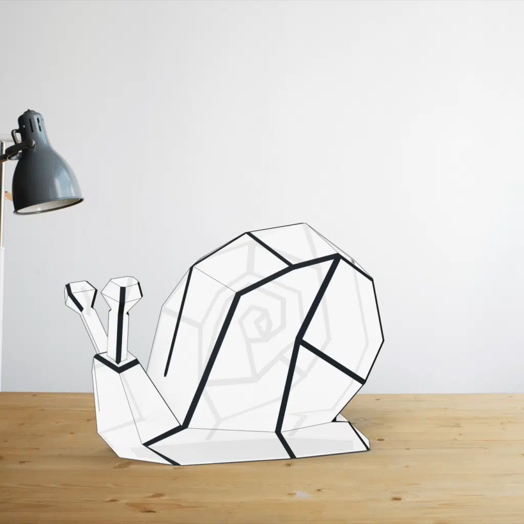 Veilleuse escargot en papercraft 3D