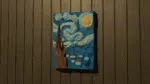 De sterrennacht - 3D papercraft schilderij geïnspireerd op Van Gogh, weergave 5