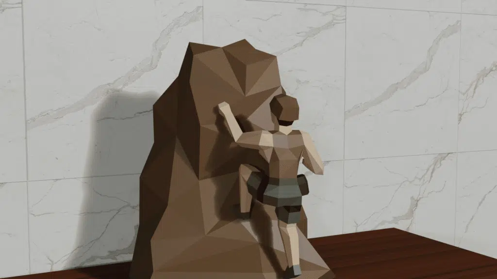 Escalador em papercraft 3D