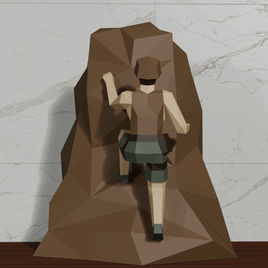 Grimpeur en papercraft 3D