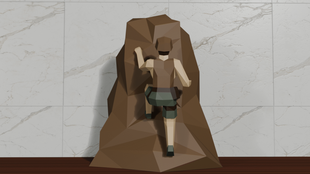 3D-Papercraft-Kletterer