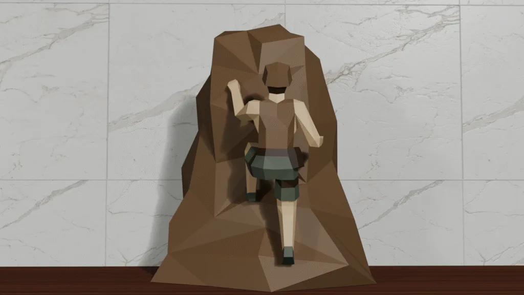 Escalador em papercraft 3D