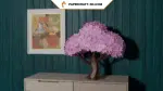 Papercraft cherry blossom tree in origami 3D