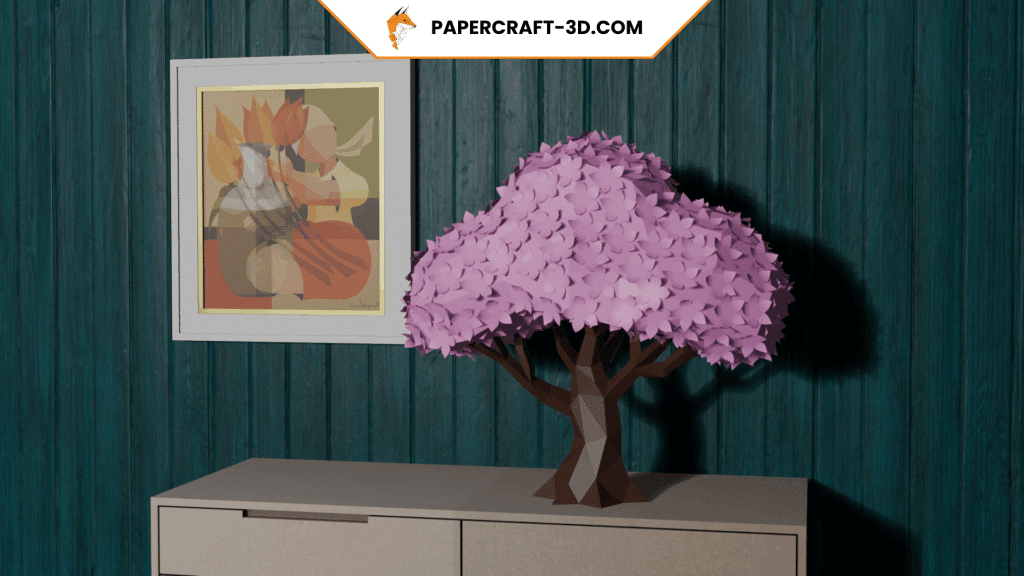 Arbre Sakura en papercraft 3D