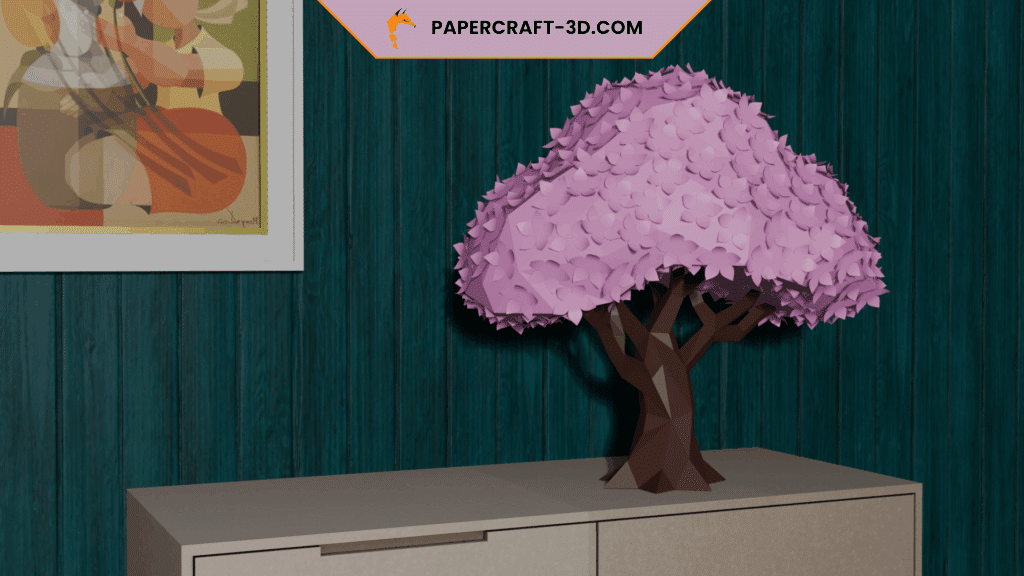 Arbre Sakura en papercraft 3D