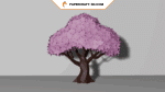 Arbre Sakura en papercraft 3D