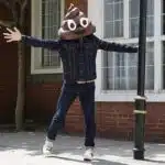 Papercraft máscara do Emoji Cocô em origami