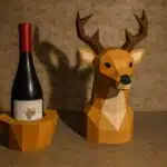 Fleshouder hert in papercraft 3D, 3D-model