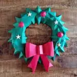 3D Origami kerstkrans - papercraft model, weergave 4