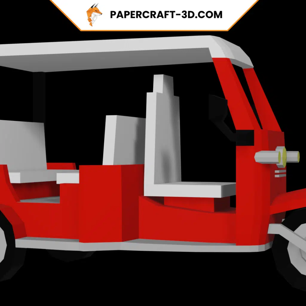 Tuk-tuk – Triporteur asiatique en papercraft 3D
