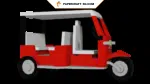 Tuk-tuk - Driekkerige Aziatische driewieler in papercraft 3D, weergave 3
