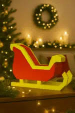 Traineau de Noël en Papercraft 3D