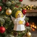 Ange de Noël papercraft 3D, vue 2