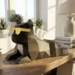 Bulldog doos voor zakdoeken papercraft 3D, 3D-model