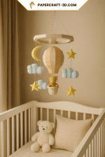 Mobile pour bébé ourson en papercraft 3D