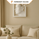 3D-Papierbastelkopf-Bemalung