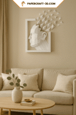 3D-Papierbastelkopf-Bemalung