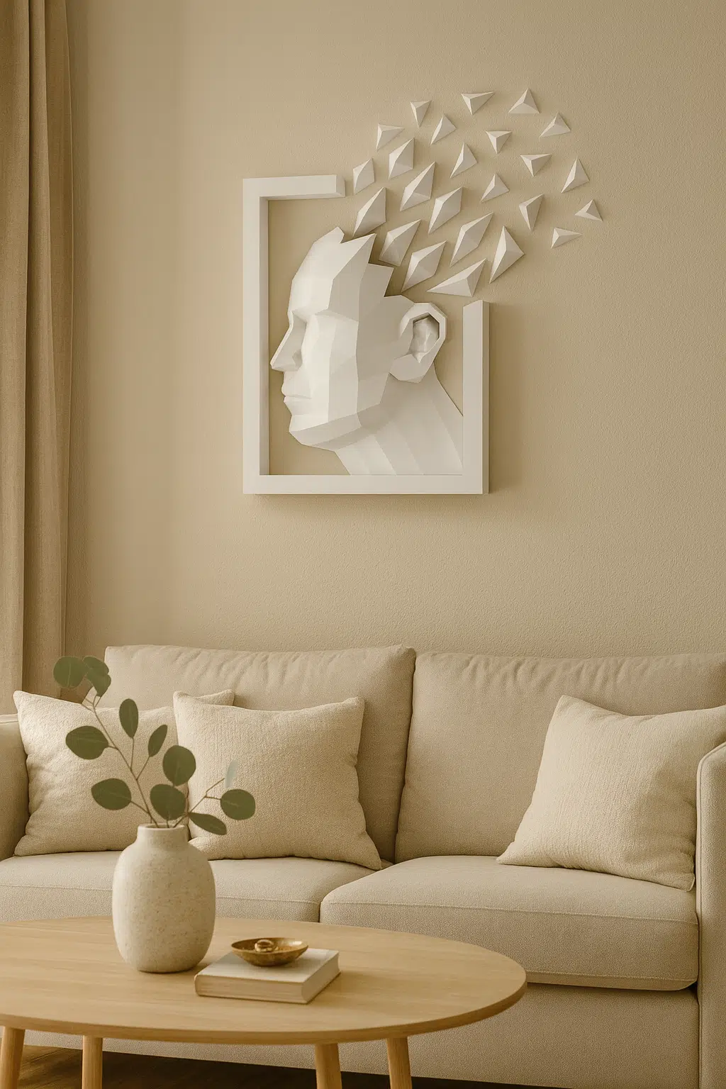 Quadro testa in papercraft 3D