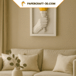 Tableau flamme olympique en papercraft 3D