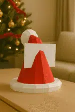 Chapeau du père Noël en Papercraft 3D, vue 6