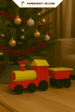Petit train de Noël en Papercraft 3d