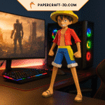 Luffy de One Piece en Papercraft 3D
