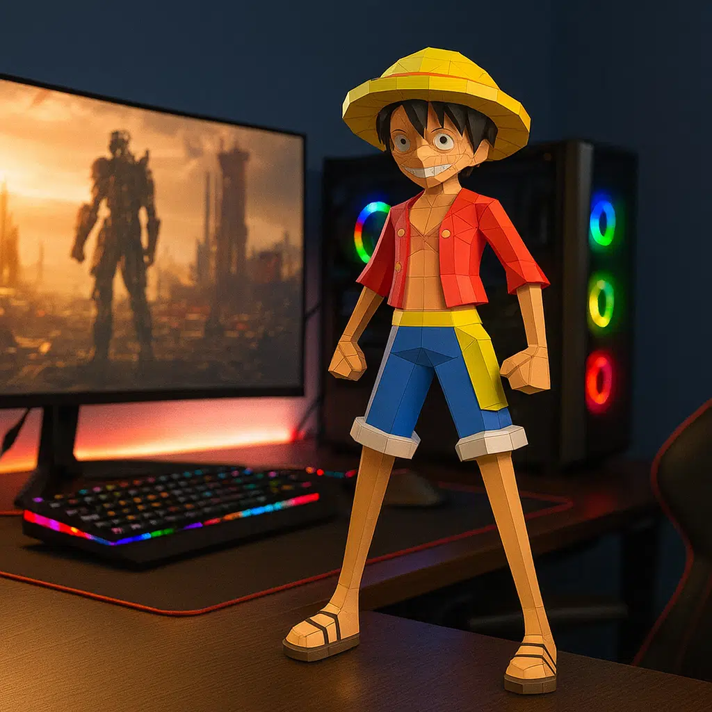 Luffy de One Piece en Papercraft 3D