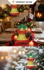 Papercraft Cloche de Noël 3D