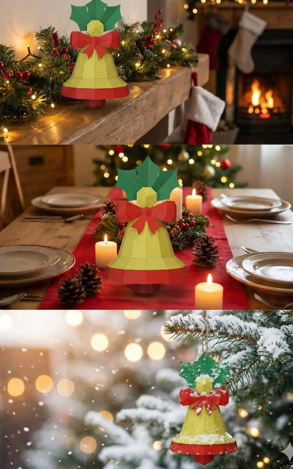 Papercraft Campana di Natale 3D