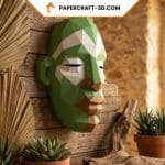 Grüne afrikanische 3D-Papiermaske